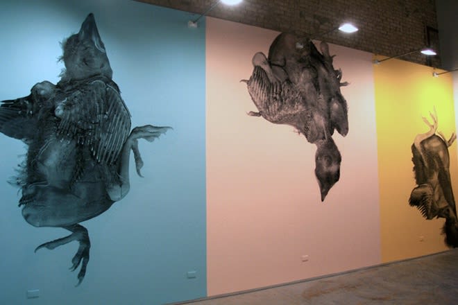 Lane Hall/Lisa Moline Hatch, 2003 Laser-prints and latex paint on wall
