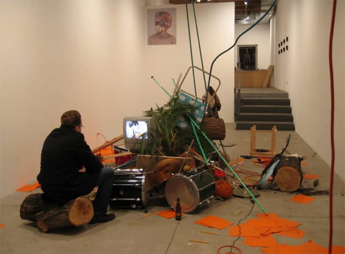 Final installation view of The Merger, 2006