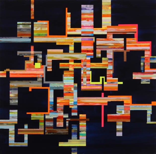 Scott Eakin painting on panel abstract geometric Marcia Wood Gallery