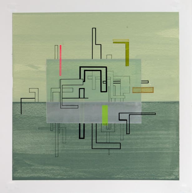 Scott Eakin acrylic on paper geometric abstraction