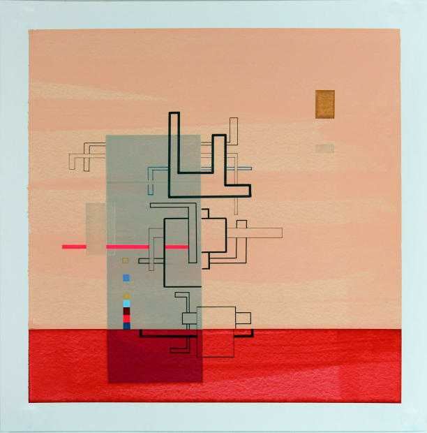 Scott Eakin acrylic on paper geometric abstraction