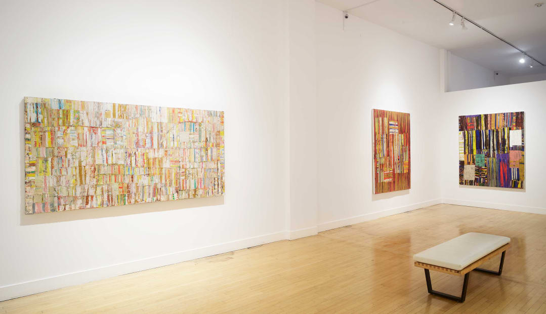 Installation view of Mike Henderson: At the Edge of Paradise, November 7 - December 14, 2019 at Haines Gallery, San Francisco Photo: Robert Divers Herrick