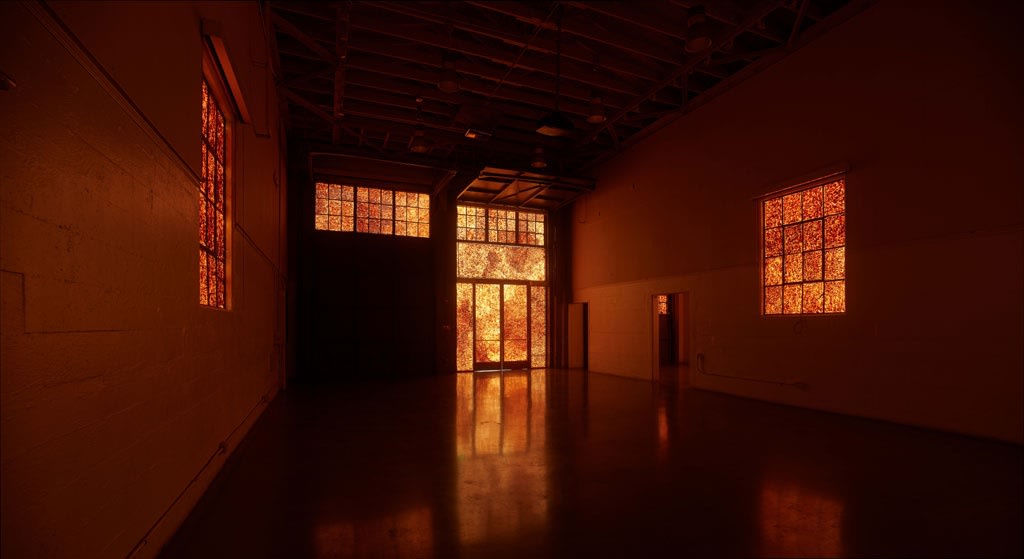 Installation view of Andy Goldsworthy: Firehouse, March 12 - 23, 2022 at The Firehouse at Fort Mason Photo: Robert Divers Herrick