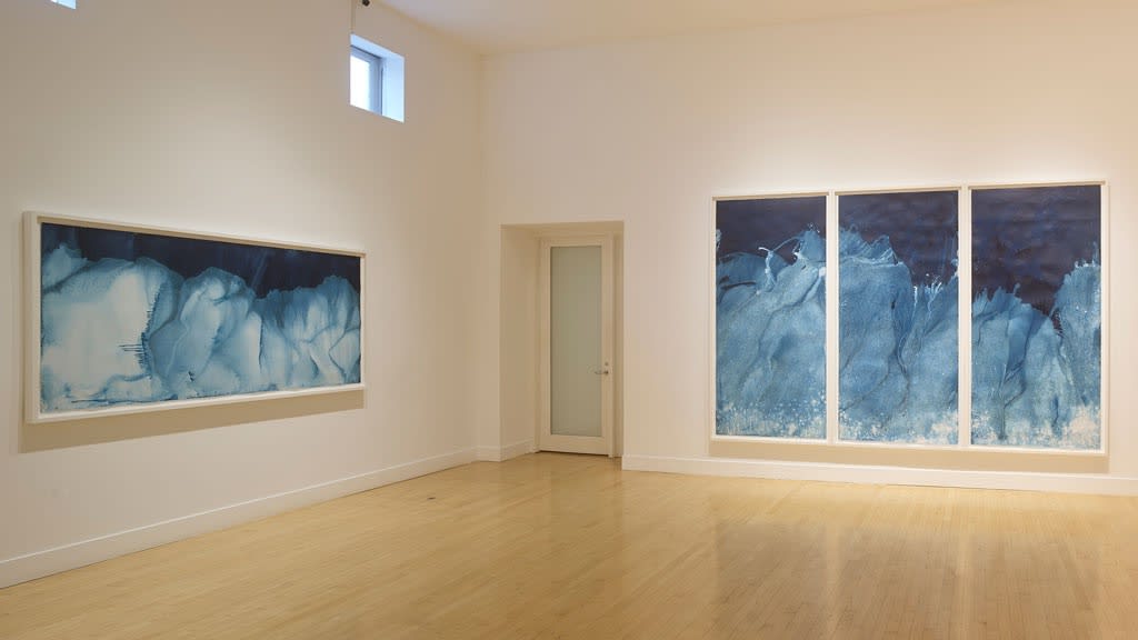 Installation view of Meghann Riepenhoff: Ice, November 16, 2021 - January 29, 2022 at Haines Gallery, San Francisco Photo: Robert Divers Herrick