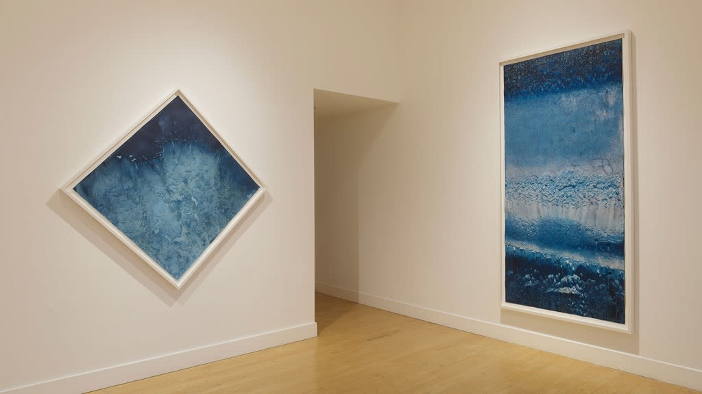 Installation view of Meghann Riepenhoff: Ice, November 16, 2021 - January 29, 2022 at Haines Gallery, San Francisco Photo: Robert Divers Herrick