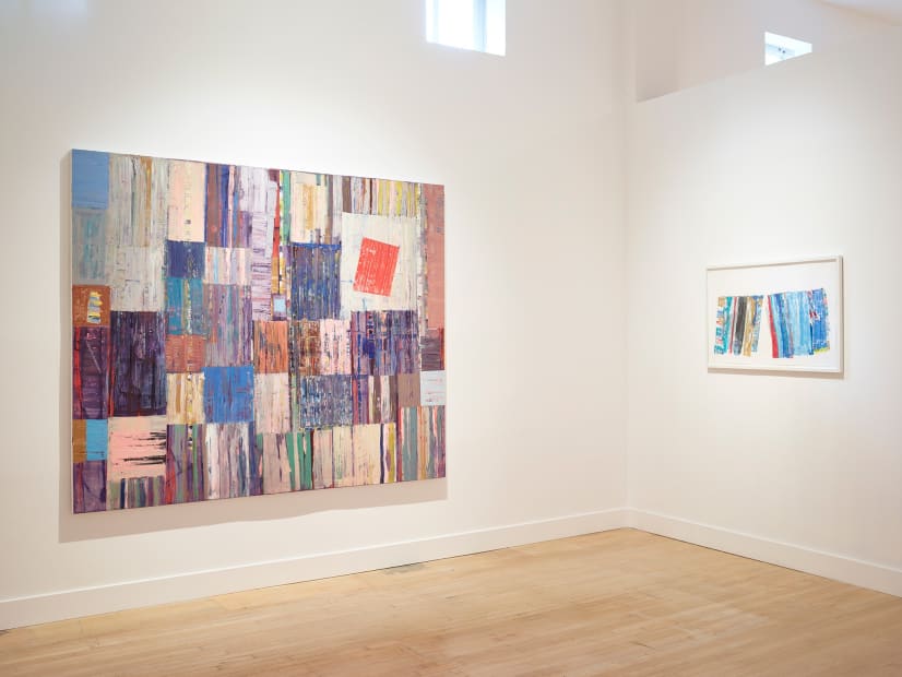 Installation view of Mike Henderson: Parallel Spaces, September 7 - October 28, 2017 at Haines Gallery, San Francisco Photo: Robert Divers Herrick