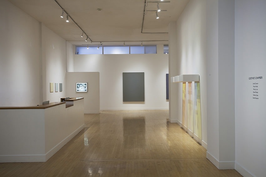 Installation view of Goethe's Chamber, January 8 - March 14, 2015 at Haines Gallery, San Francisco