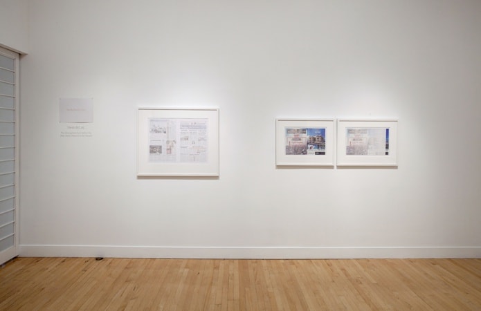 Installation view ofTaha Belal: The Atmosphere from Before the Step Down Returns to the Square, January 5 - February 18, 2012 at Haines Gallery, San Francisco