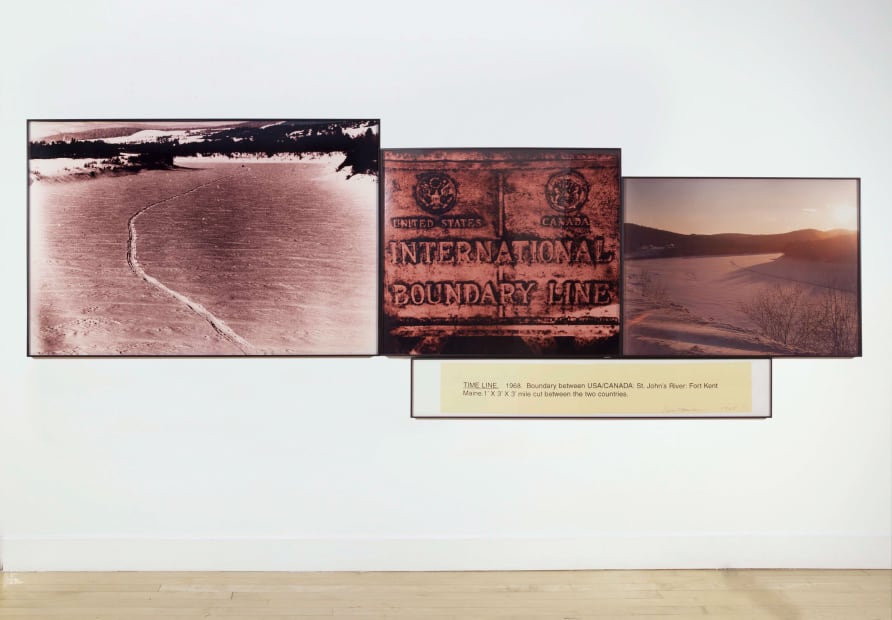 Installation view of Dennis Oppenheim: 1968: Earthworks and Ground Systems, May 31 - July 14, 2012 at Haines Gallery, San Francisco