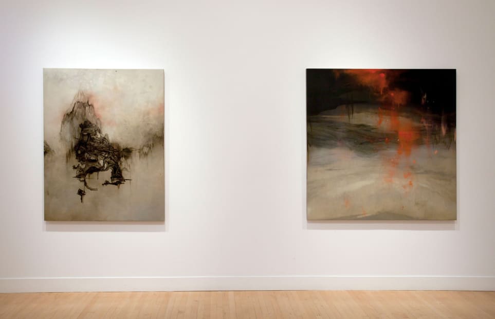 Installation view of Darren Waterston: Ravens and Ruins, March 28 - May 18, 2013 at Haines Gallery, San Francisco