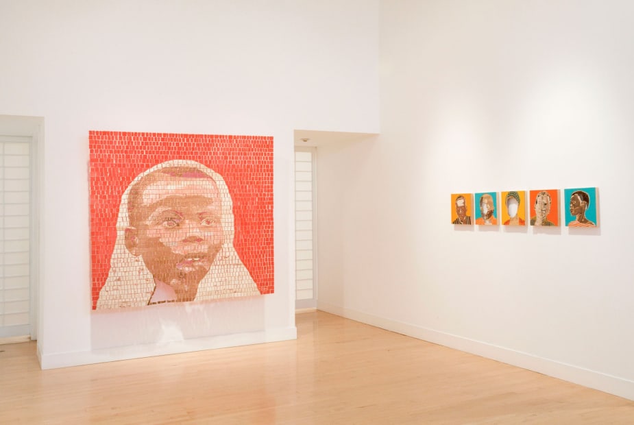 Installation view of Aimé Mpane: A Dual Perspective, July 9 - August 31, 2013 at Haines Gallery, San Francisco