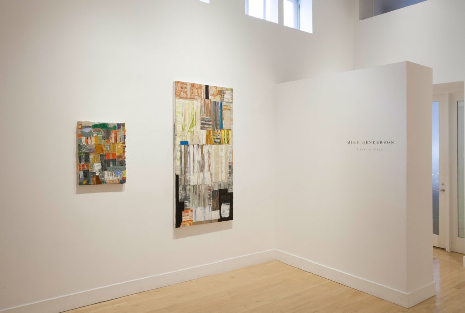 Installation view of Mike Henderson: Traces of Places, May 1 - June 28, 2014 at Haines Gallery, San Francisco