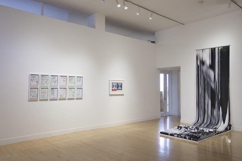 Installation view of Political Fictions, September 4 - November 1, 2014 at Haines Gallery, San Francisco