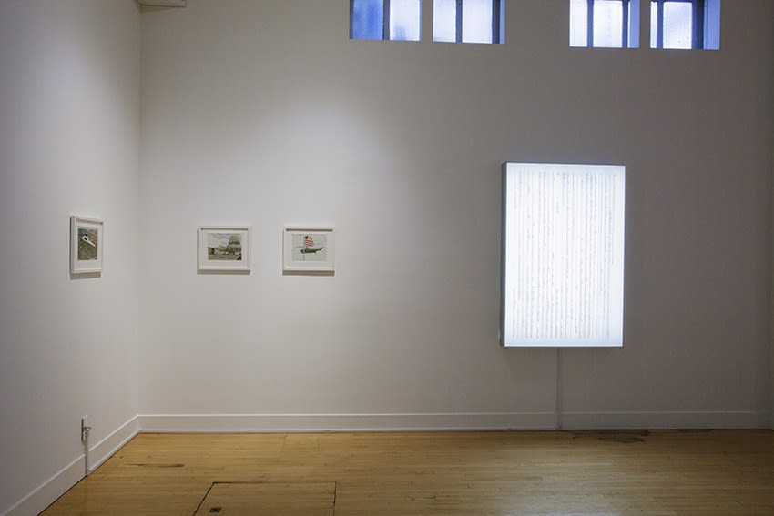 Installation view of Political Fictions, September 4 - November 1, 2014 at Haines Gallery, San Francisco
