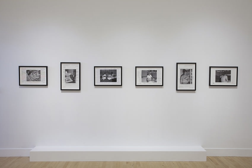 Installation view of San Quentin Prison Report, September 4 - November 1, 2014 at Haines Gallery, San Francisco
