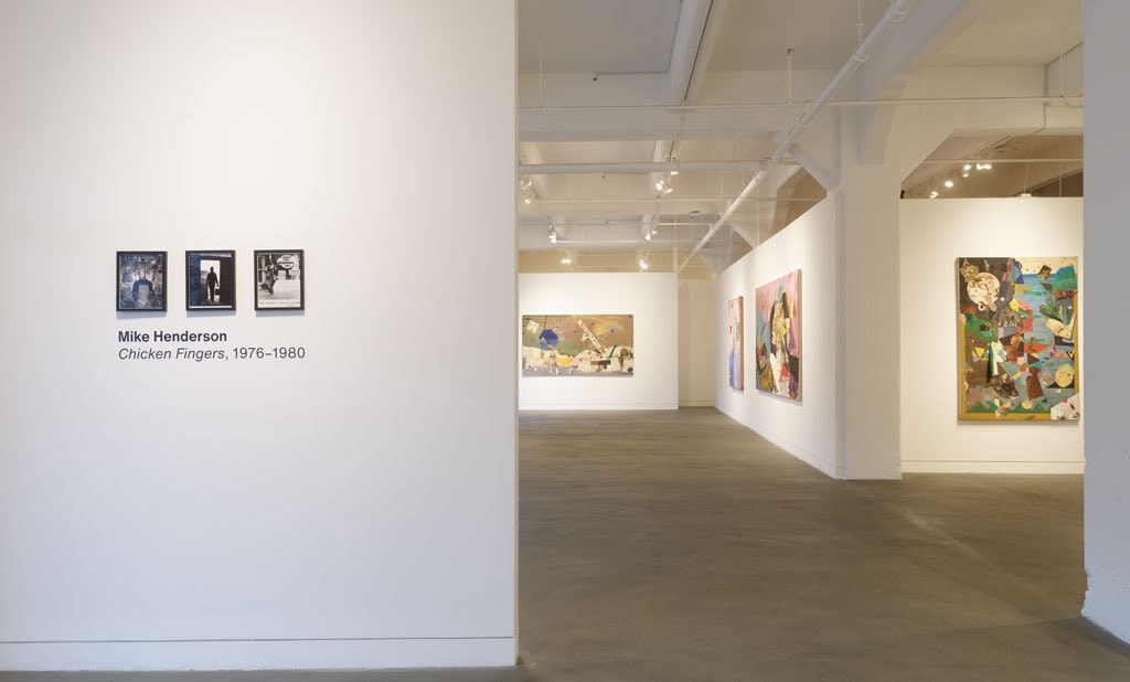 Installation view of Mike Henderson: Chicken Fingers, 1976-1980, January 14 - April 1, 2023 at Haines Gallery, San Francisco Photo: Robert Divers Herrick