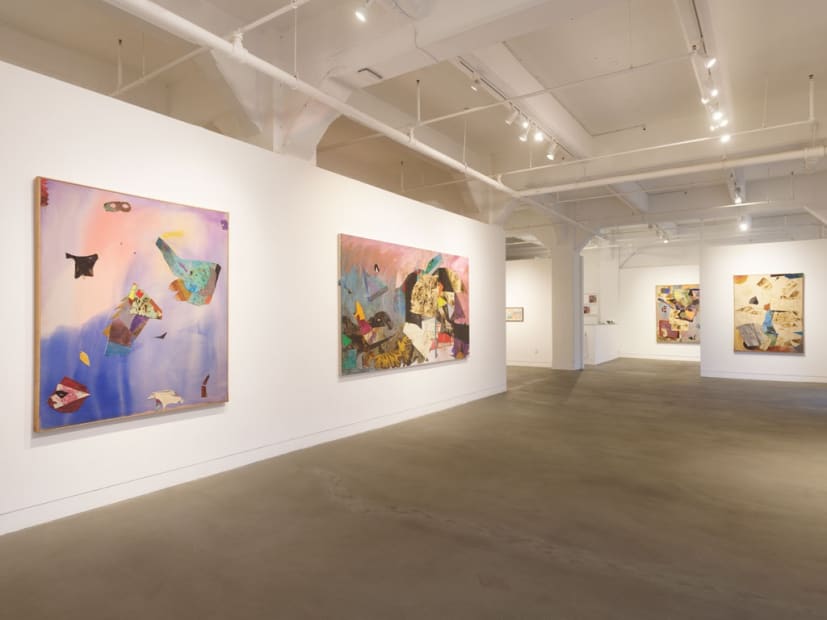Installation view of Mike Henderson: Chicken Fingers, 1976-1980, January 14 - April 1, 2023 at Haines Gallery, San Francisco Photo: Robert Divers Herrick