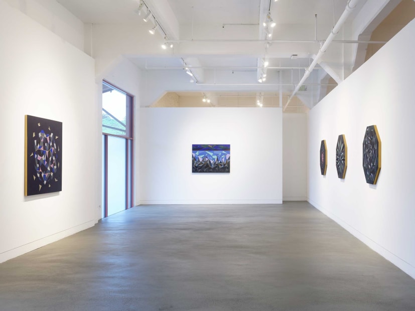 Installation view of Adia Millett: Reflections on Black, January 16 - March 9, 2024 at Haines Gallery, San Francisco Photo: Robert Divers Herrick