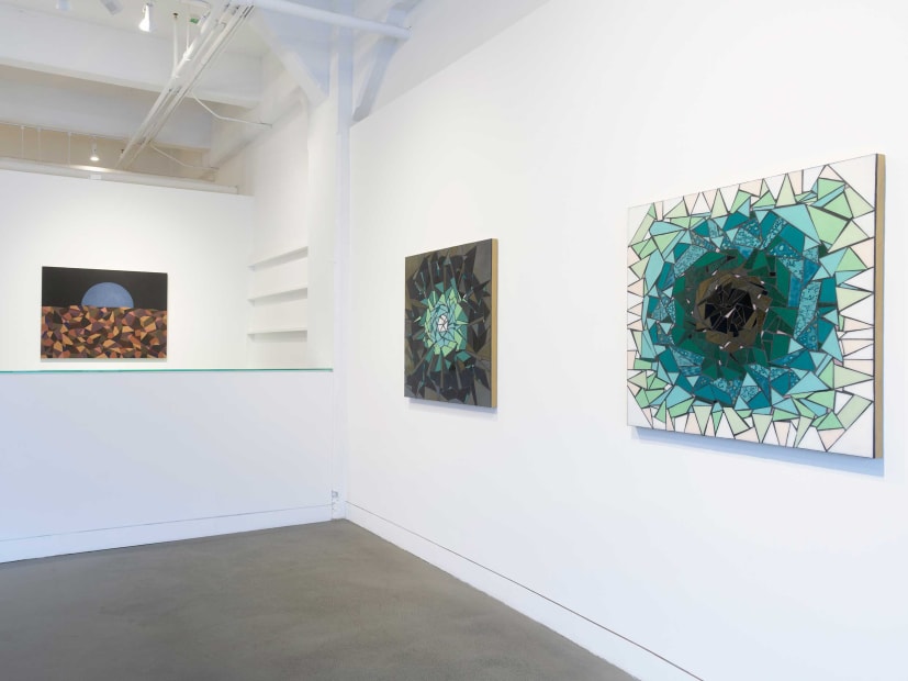 Installation view of Adia Millett: Reflections on Black, January 16 - March 9, 2024 at Haines Gallery, San Francisco Photo: Robert Divers Herrick