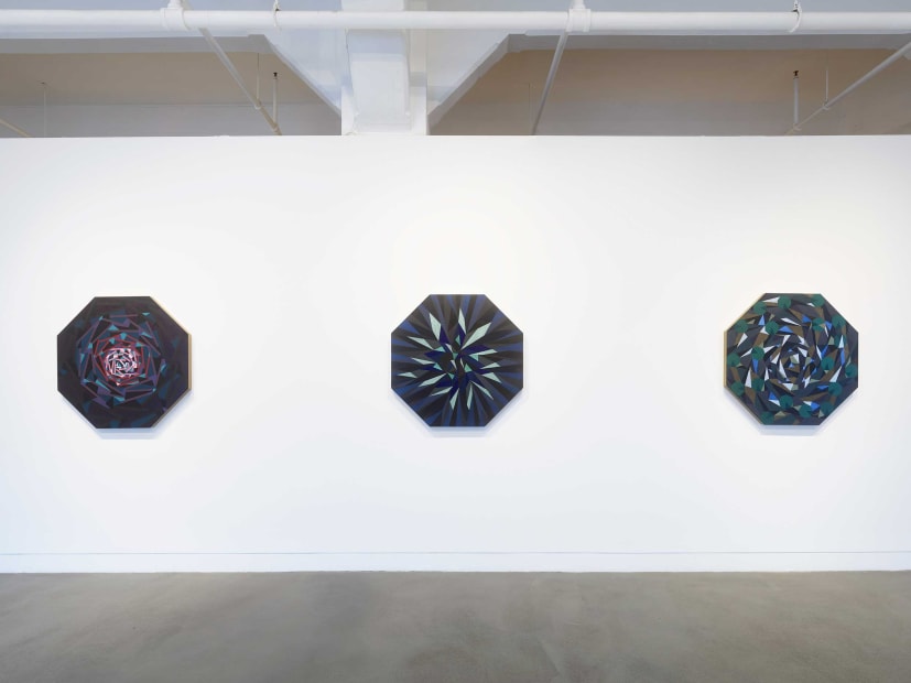 Installation view of Adia Millett: Reflections on Black, January 16 - March 9, 2024 at Haines Gallery, San Francisco Photo: Robert Divers Herrick