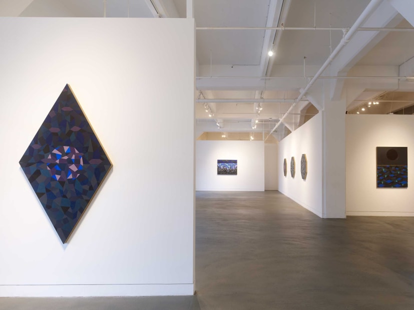 Installation view of Adia Millett: Reflections on Black, January 16 - March 9, 2024 at Haines Gallery, San Francisco Photo: Robert Divers Herrick