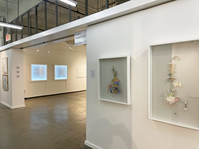 Works by Pablo Arrázola, Mario Arroyave and Teresa Currea