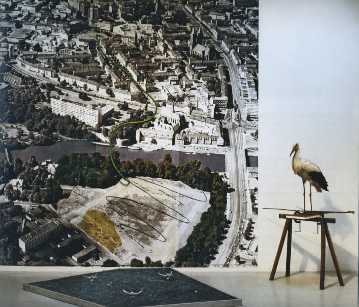Kassel Works, 1987 Series of works exhibited at documenta 8 in Kassel, Germany in 1987. The works investigate the history and bio-indicators in the city of Kassel, and provide proposals for reconnecting the city, destroyed by American forces during WWII and rebuilt according to Nazi specifications, to its natural resources. Installation view from documenta 8, Kassel, Germany, 1987