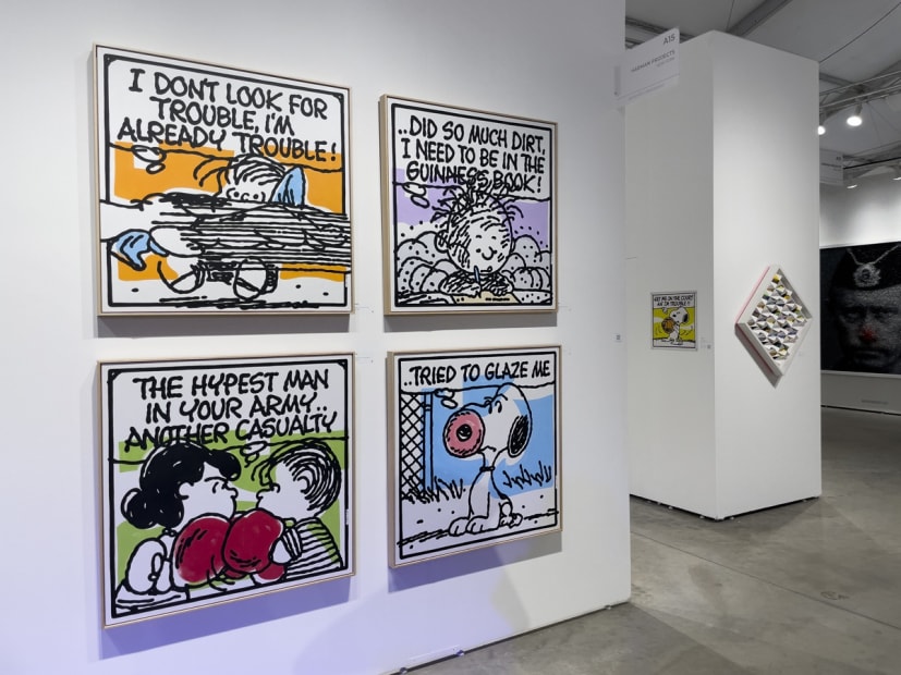 Picture of the Harman Projects booth at Outsider Art Fair