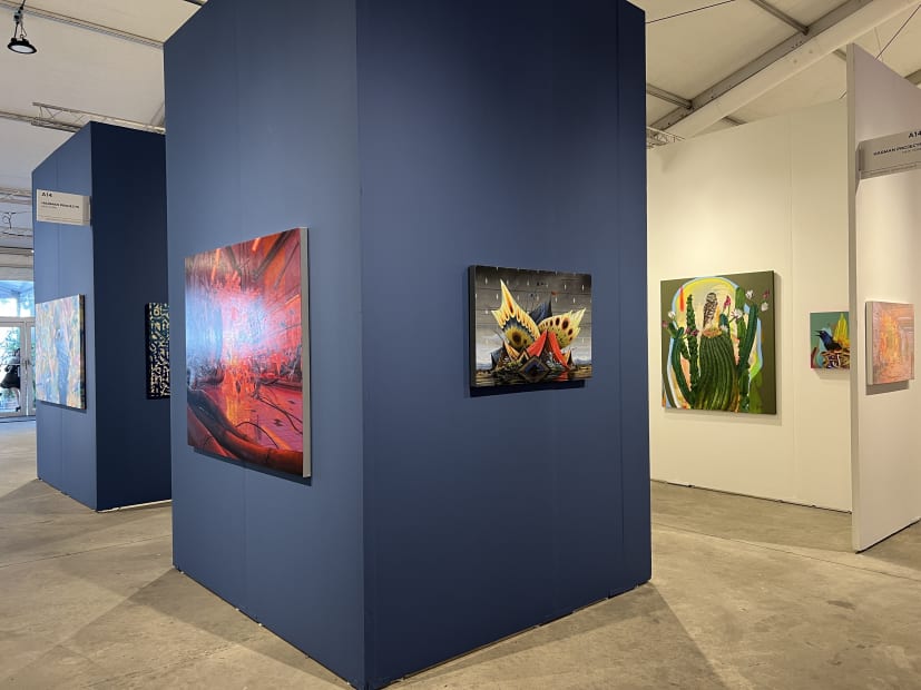Installation view of the Harman Projects booth at CONTEXT Art Fair Miami