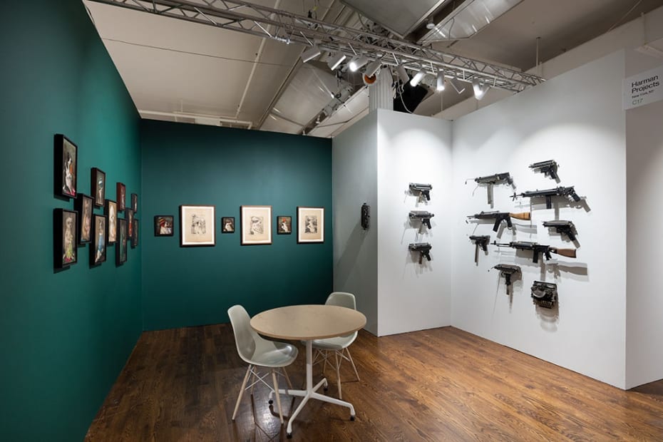 Harman Projects booth at Outsider Art Fair