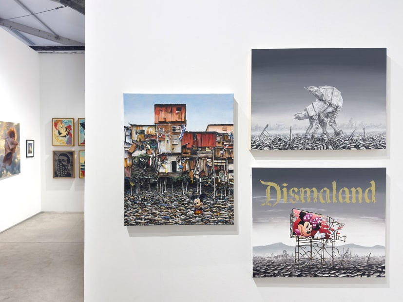 Installation view of the Harman Projects booth at Context Art Miami 2025 featuring Jeff Gillette.