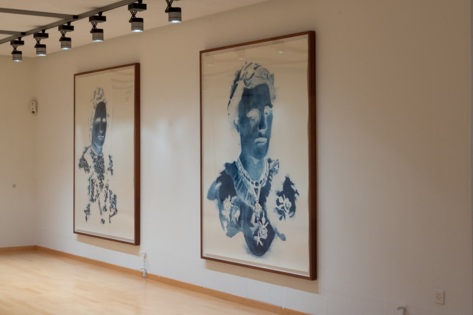 Installation view, Uwe Wittwer: Die schwarzen Sonnen, Kunstmuseum Grenchen, Grenchen, Switzerland, 2019