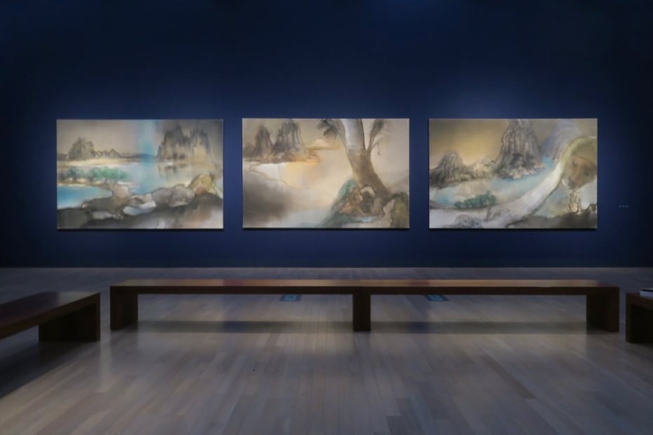 Installation view, Leiko Ikemura: Our Planet – Earth & Stars, The National Art Center, Tokyo, Japan, 2019