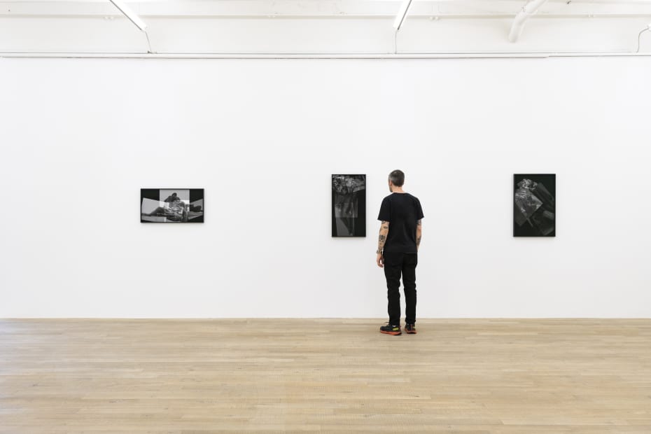 Installation view, Artur Zmijewski: Against, Galerie Peter Kilchmann, Zahnradstrasse, Zurich, Switzerland, 2023, Photo: Sebastian Schaub