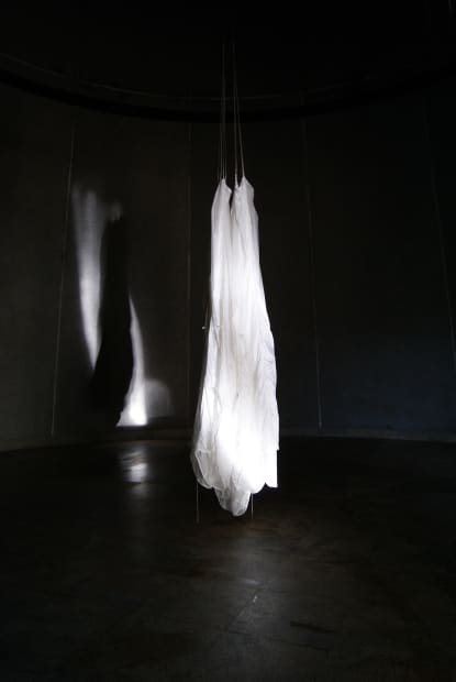 Installation view, Champs d'expériences: Fernanda Gomes, Centre d'art et du paysage, Vassivière, France, 2012