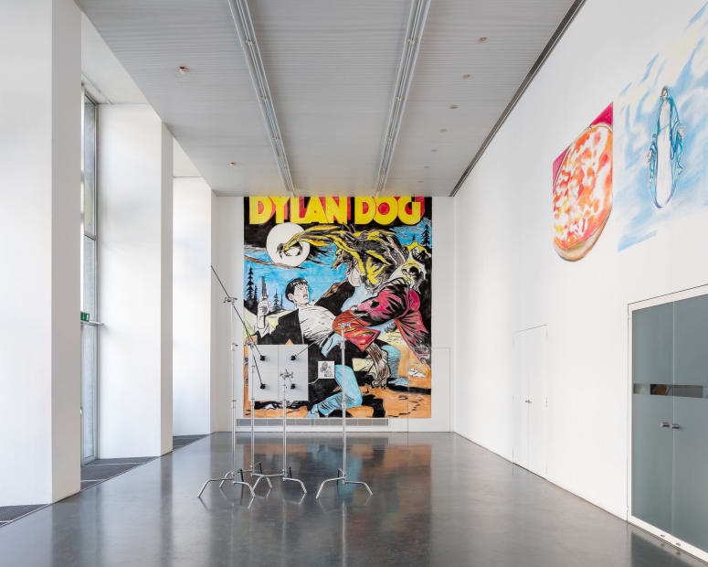 Installation view, Marc Bauer, Mi piace Commenta Condividi, A Rhetorical Figure, Istitutto Svizzero, Milan, Italy, 2020