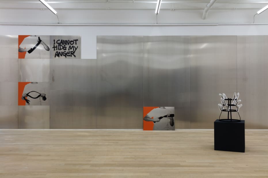 Installation view, Monica Bonvicini: bind me! torture me!, Galerie Peter Kilchmann, Zurich, Switzerland, 2019, Photo: Andrea Rossetti
