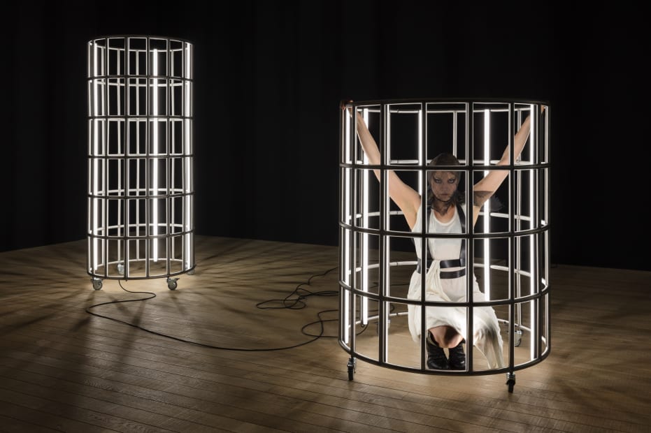 Installation view, Monica Bonvicini: bind me! torture me!, Galerie Peter Kilchmann, Zurich, Switzerland, 2019, Photo: Andrea Rossetti