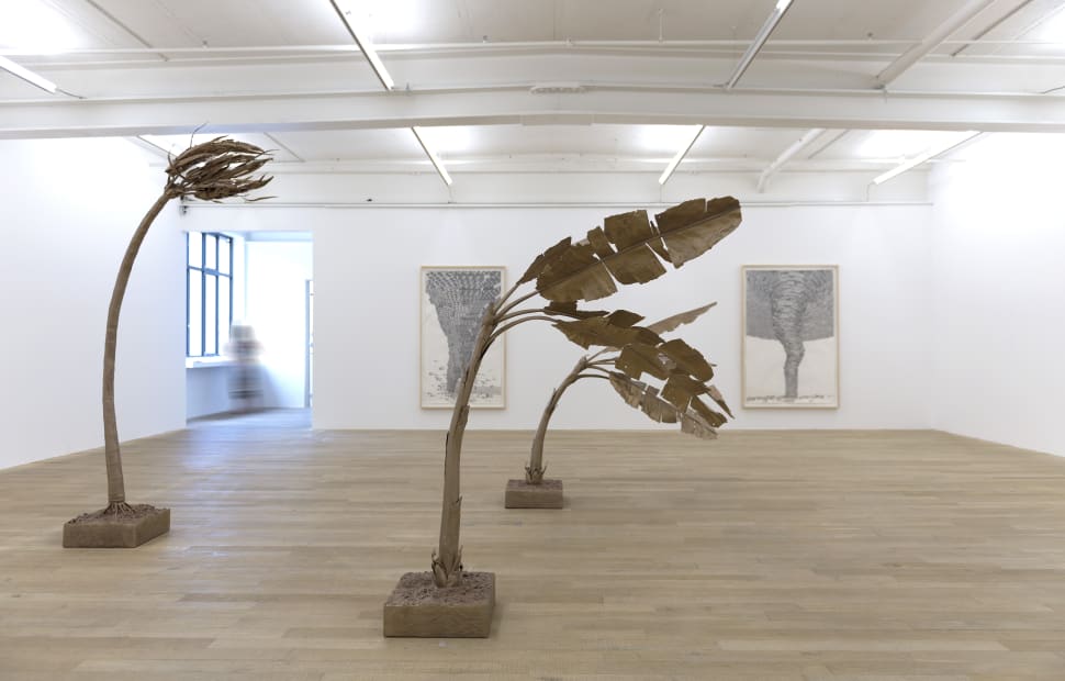 Installation view, Los Carpinteros: Susurro del Palmar - The Whisper of the Palm Grove, Galerie Peter Kilchmann, Zurich, Switzerland, 2018, Photo: Sebastian Schaub