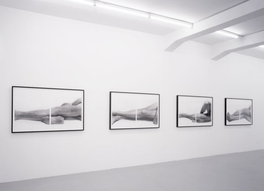 Installation view, John Coplans: Legs Horizontal, Crossed Fingers, Galerie Peter Kilchmann, Zurich, 1999