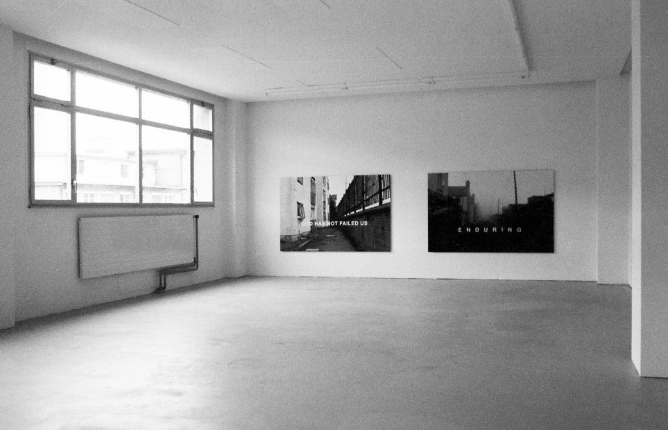 Installation view, Willie Doherty, Galerie Peter Kilchmann, Hardturmstrasse, Zurich, Switzerland, 1992