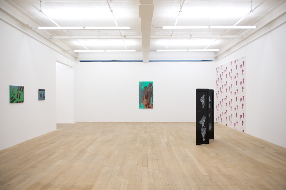 Installation view, Beatriz González: Desplazamientos Forzados y Paisajes Elementales, Galerie Peter Kilchmann, Zurich, Switzerland, 2017, Photo: Sebastian Schaub