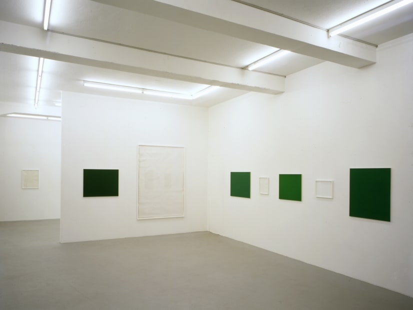 Installation view, Bruno Jakob: Philosophy Escaped (Invisible Painting), Galerie Peter Kilchmann, Zurich, Switzerland, 1999