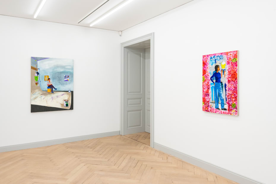 Installation view, Raffi Kalenderian: Across the Way Moved in a Pair, Galerie Peter Kilchmann, Zurich, Switzerland, 2022, Photo: Sebastian Schaub