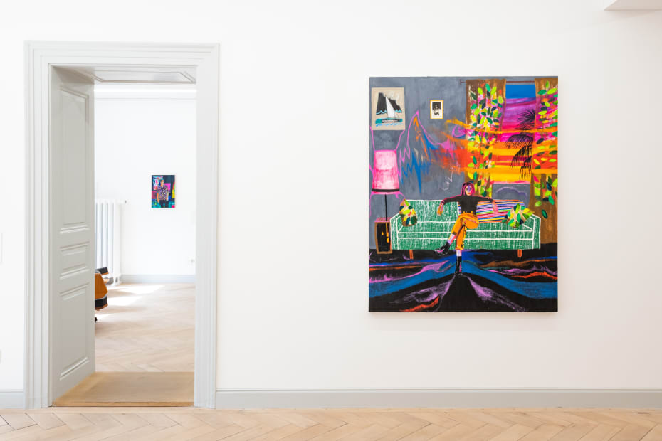 Installation view, Raffi Kalenderian: Across the Way Moved in a Pair, Galerie Peter Kilchmann, Zurich, Switzerland, 2022, Photo: Sebastian Schaub