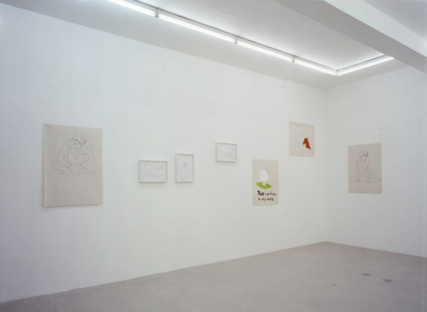 Installation view, Zilla Leutenegger: How Can We Loose When We're so Sincere, Galerie Peter Kilchmann, Zurich, Switzerland, 2004