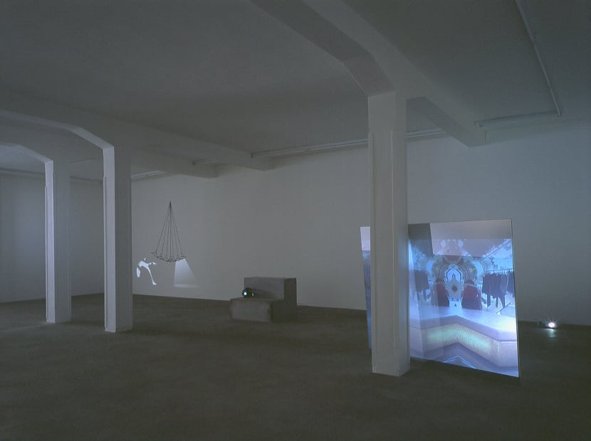 Installation view, Zilla Leutenegger: Prada, Torch & Anderes, Galerie Peter Kilchmann, Zurich, Switzerland, 2006