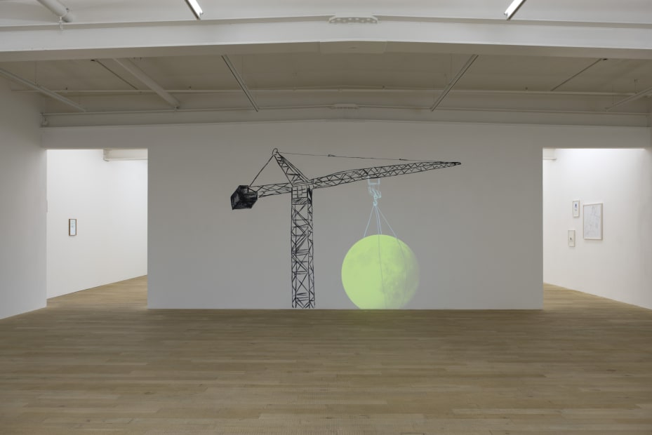 Installation view, Zilla Leutenegger: Moondiver, Galerie Peter Kilchmann, Zurich, Switzerland, 2015, Photo: Sebastian Schaub