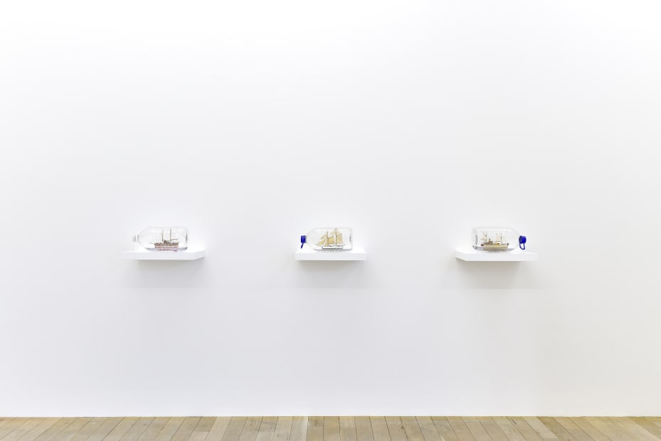 Installation view, Jorge Macchi: Drift Bottles, Galerie Peter Kilchmann, Zurich, Switzerland, 2020-2021, Photo: Sebastian Schaub