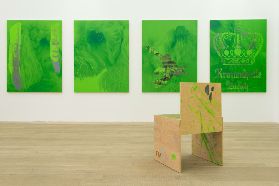 Installation view, Fabian Marti: I LÄBE NO, Galerie Peter Kilchmann, Zurich, Switzerland, 2019, Photo: Sebastian Schaub